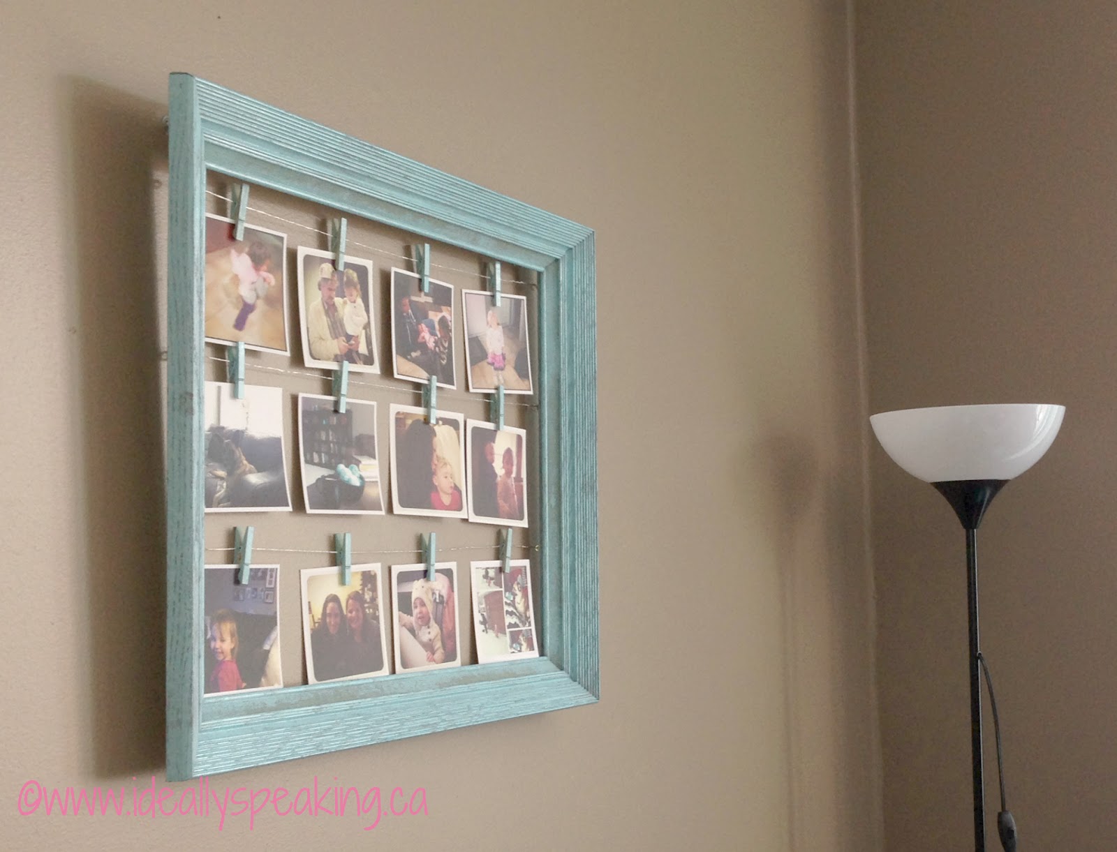 DIY instagram frame, home office decor, colourful home office, home library, home study, decorating house with Pinterest, Canadian mom blogger, decorating home office