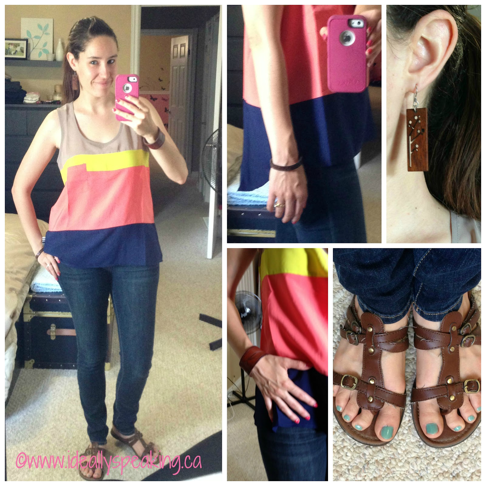 Loose Colour Blocking Tank - Great look for summer