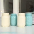 Spray paint mason jars. So cute!